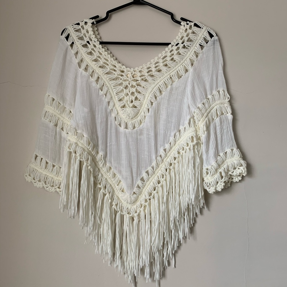 Rebellion boho fringe cropped top